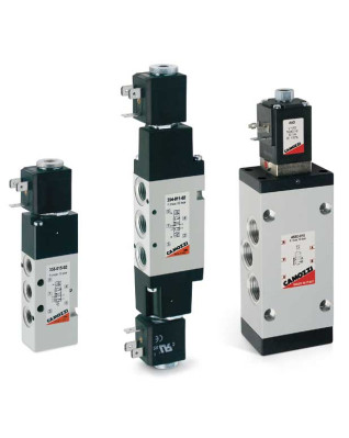 Золотниковые распределитель Camozzi серии 3. Клапаны с электропневматическим и пневматическим управлением.