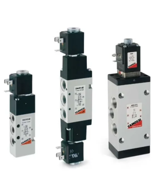 Золотниковые распределитель Camozzi серии 4. Клапаны с электропневматическим и пневматическим управлением.