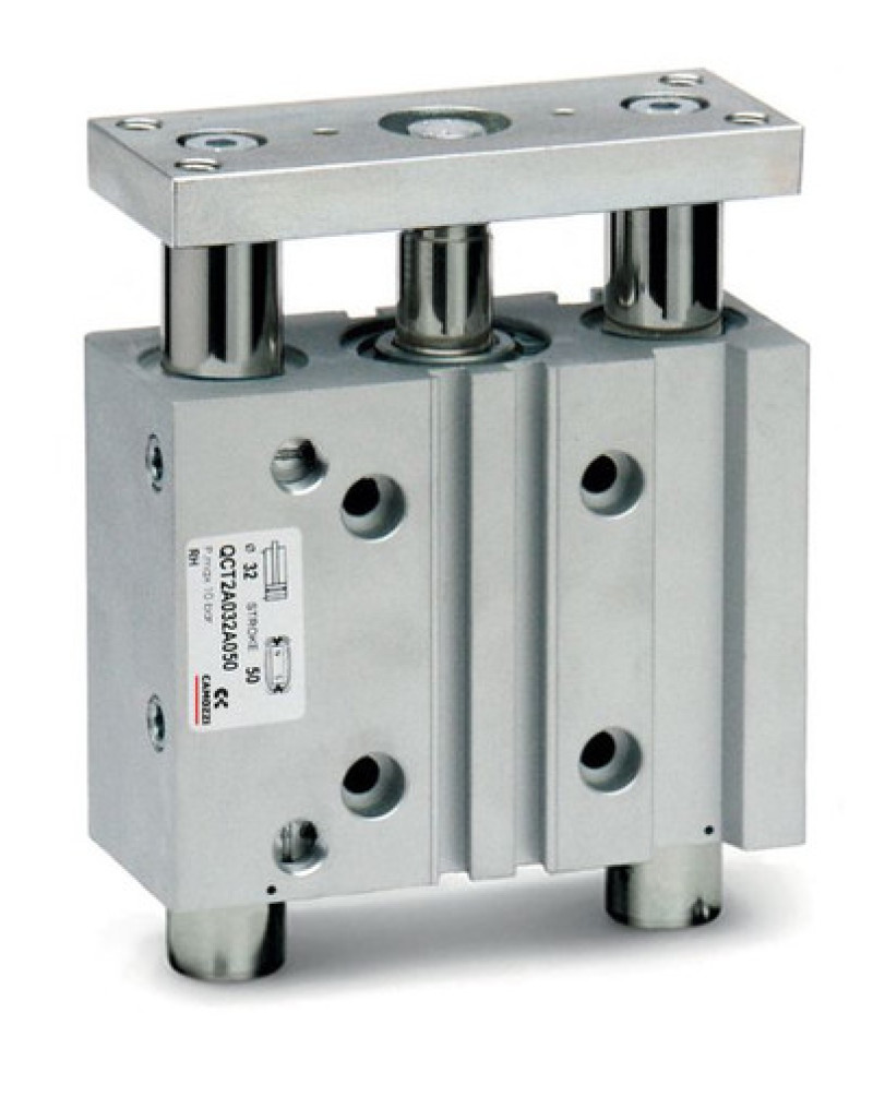 Пневмоцилиндры Camozzi QCT и QCB со встроенной направляющей.