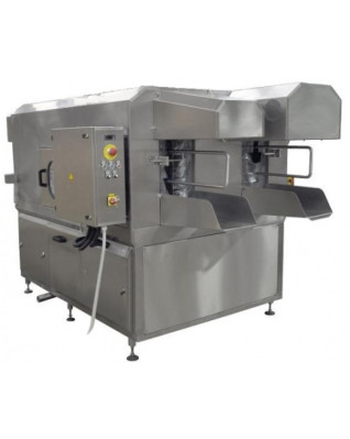 Проходная двухрядная машина для мойки корзин с ножами