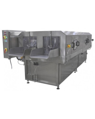 Двухрядная машина для мойки ящиков