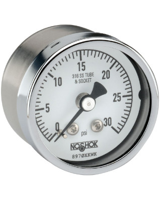 Сухой и заполненный жидкостью манометр 400/500