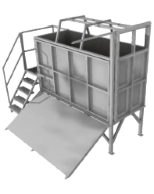 Бокс для оглушения КРС с ручным приводом Бокс для оглушения КРС с ручным приводом