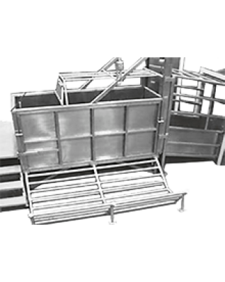 Бокс оглушения КРС с пневматической входной дверью Бокс оглушения КРС с пневматической входной дверью